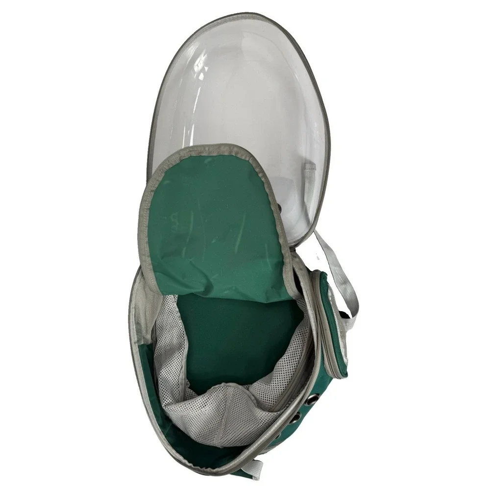 Lollimeow Backpack - Green Bubble Pet Carrier for Small Cats & Dogs